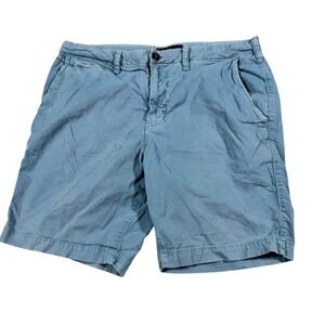 American Eagle Mens 34 Slim Chino Shorts Next Level Flex Light Blue Cotton Blend